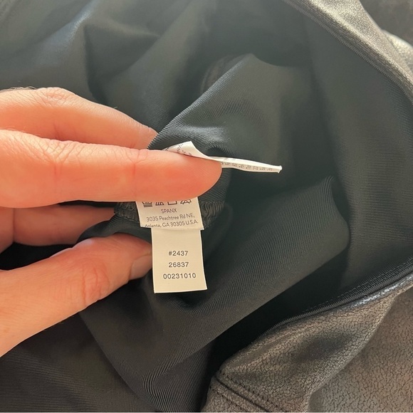 SPANX x REVOLVE Faux Leather High Waisted Leggings - Picture 10 of 11